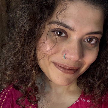 Turq Beads Nose Ring